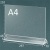 Тейбл тент "Менюхолдер" А4 горизонтально (Тип-1) с прозрачным основанием