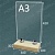 Подставка под меню "Тейбл тент" из Бука А3 вертикально (Тип-6)